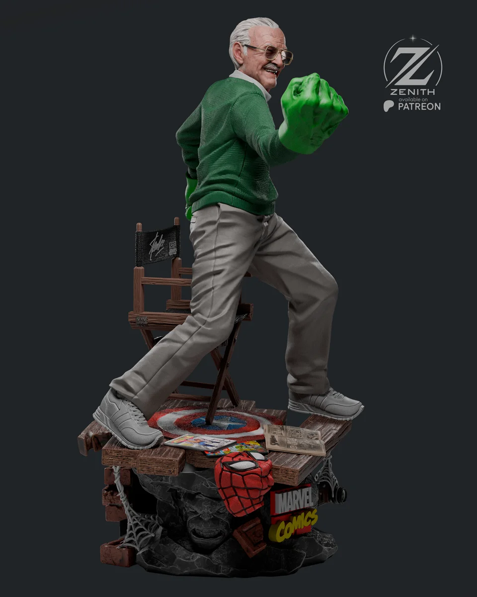 Stan Lee | Fan Art | 3D Printed Resin Model Garage Kit | *Un-Painted* | Zenith Studios 3