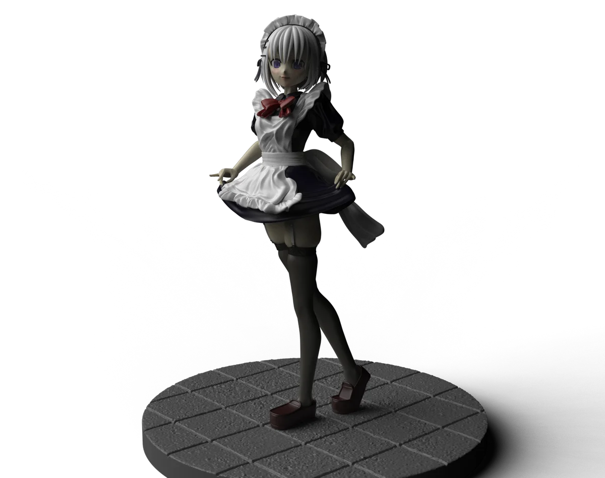 Origami Tobiichi - Maid | Fan Art | 3D Printed Resin Model Garage Kit | *Un-Painted* | Yoru Studio 5