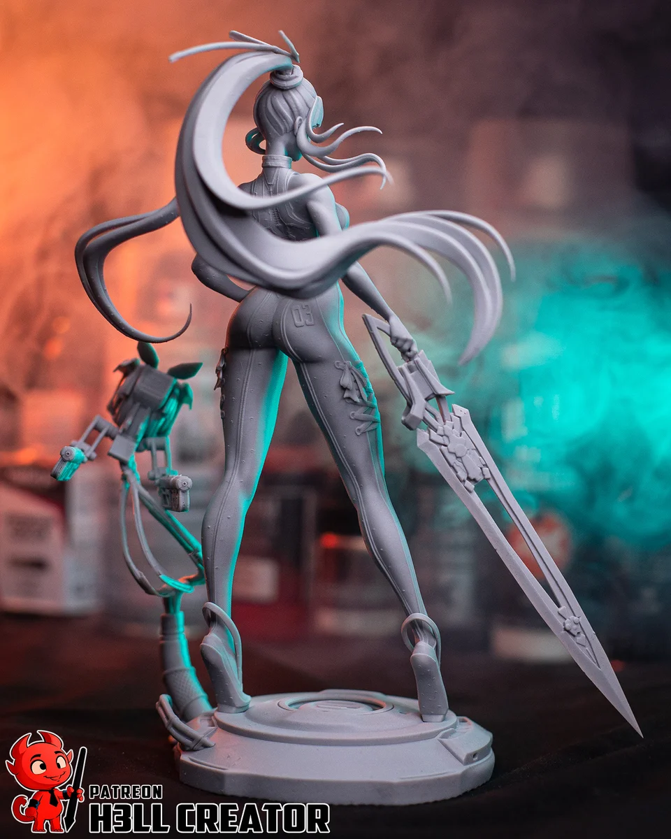 Eve | Fan Art | 3D Printed Resin Model Garage Kit | *Un-Painted* | H3LL Creator 13