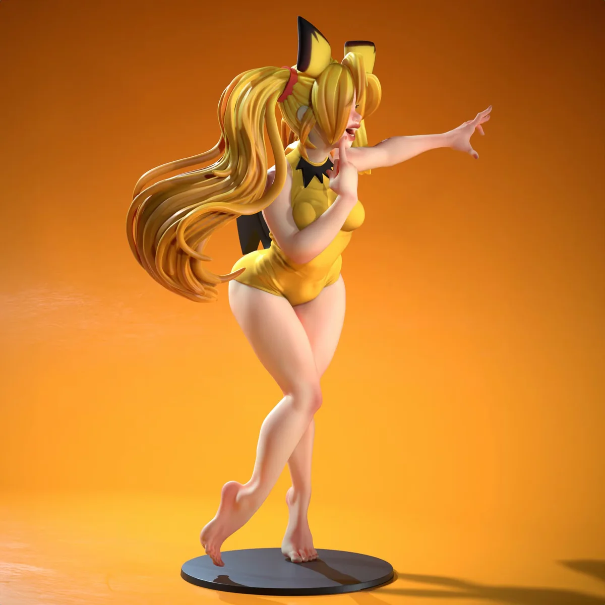 Pichina - Waifumon | Fan Art | 3D Printed Resin Model Garage Kit | *Un-Painted* | SiryllArt 4