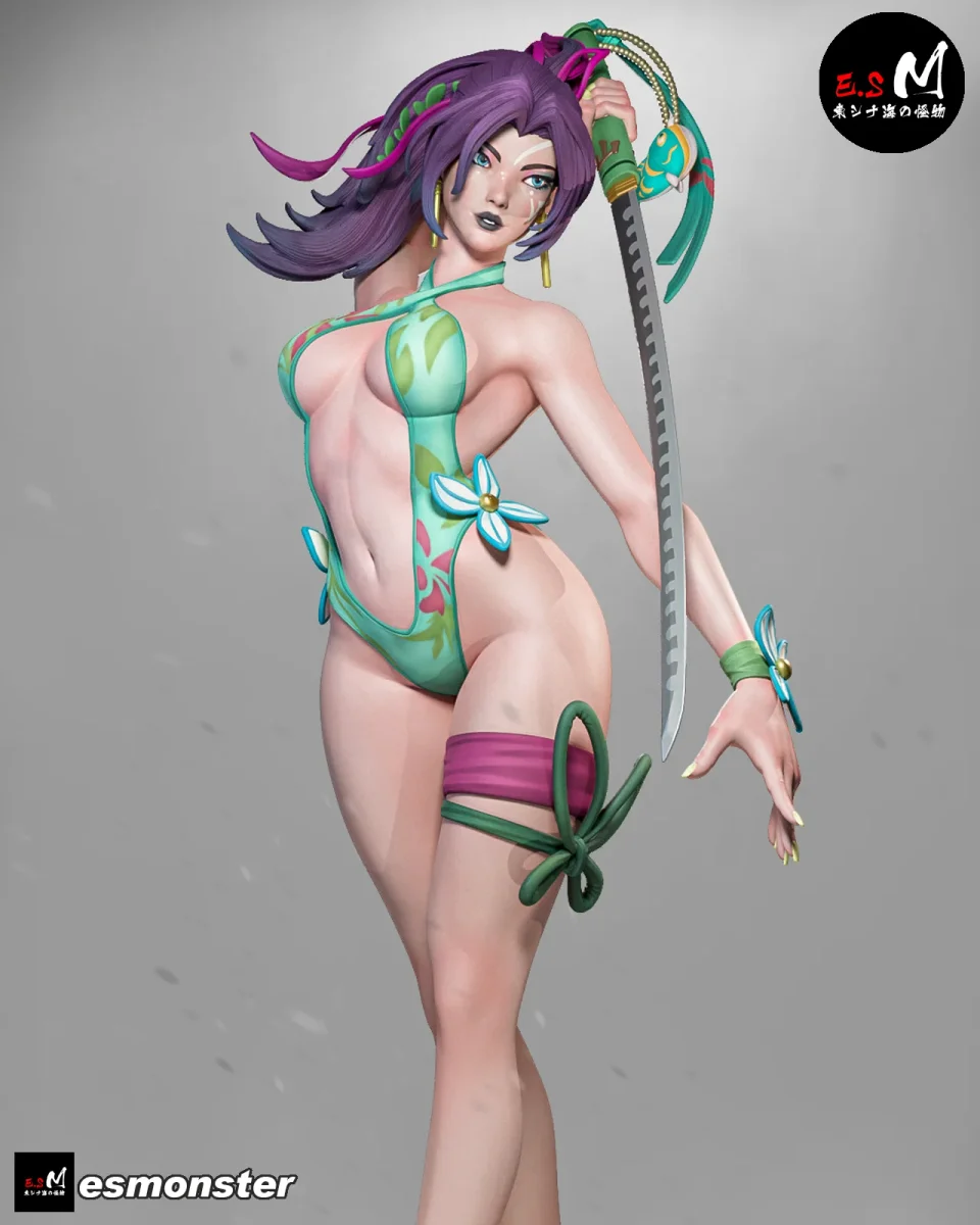Psylocke (Summer) Pose 1 | Fan Art | 3D Printed Resin Model Garage Kit | *Un-Painted* | ES Monster 8