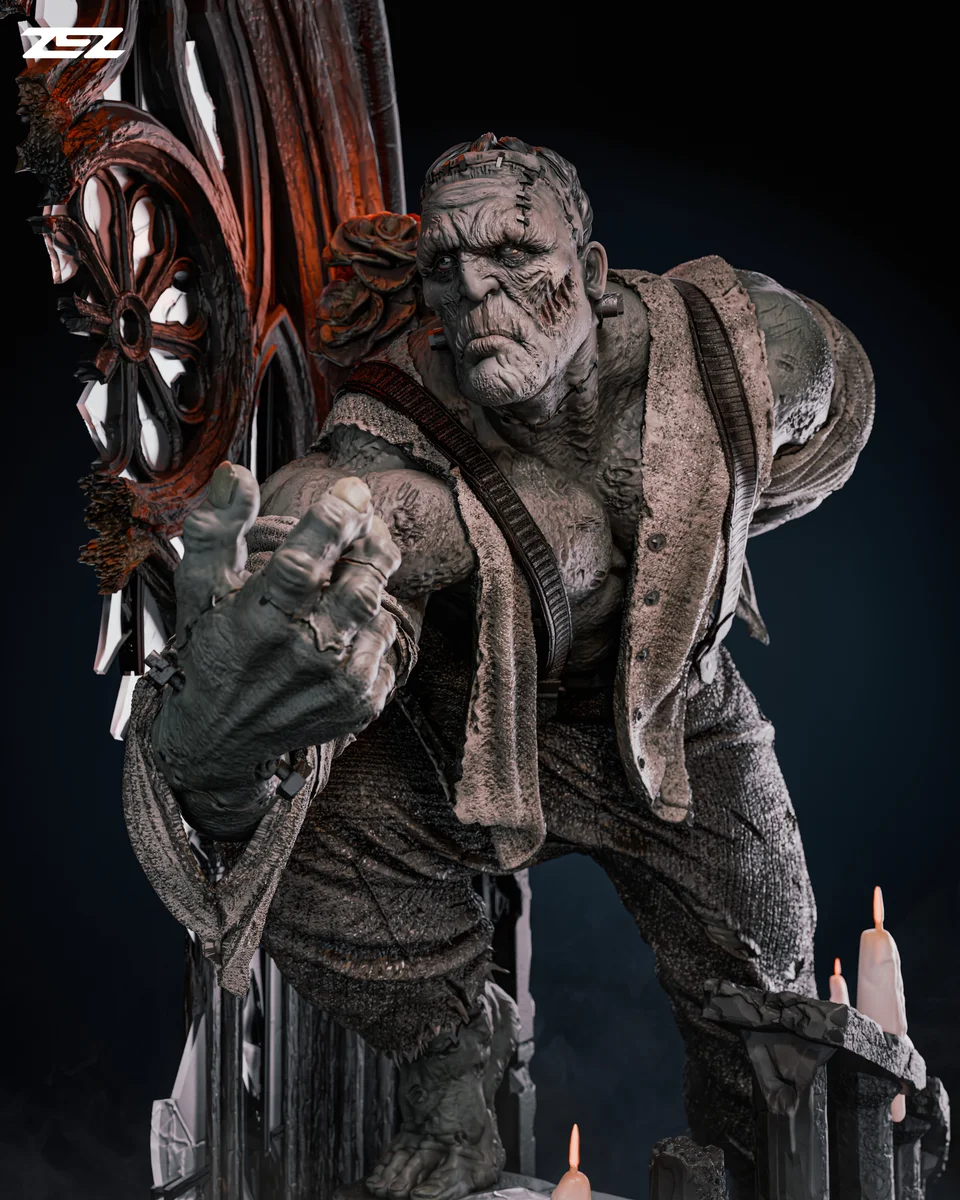 Frankenstein | Fan Art | 3D Printed Resin Model Garage Kit | *Un-Painted* | ZEZ Studio 9