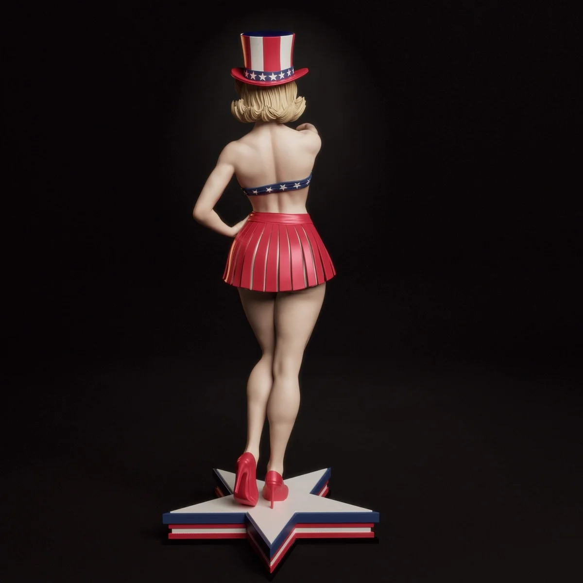 All American Bombshell | Fan Art | 3D Printed Resin Model Garage Kit | *Un-Painted* | Abe3D 10
