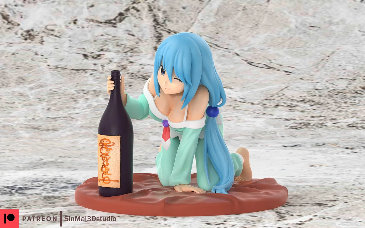 Aqua | Fan Art | 3D Printed Resin Model Garage Kit | *Un-Painted* | Sin3Dstudio 3
