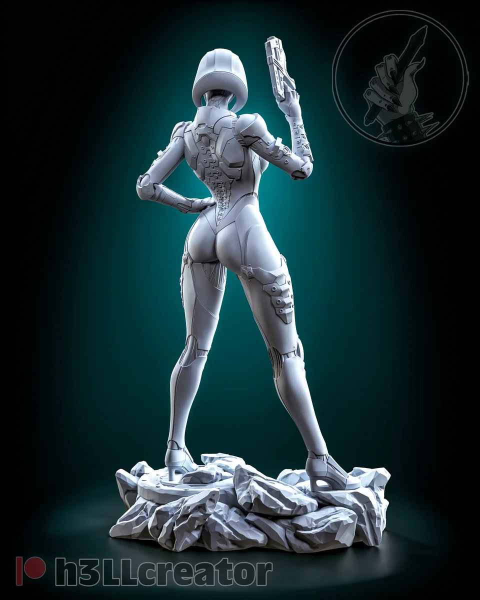 Edi | Fan Art | 3D Printed Resin Model Garage Kit | *Un-Painted* | H3LL Creator 10