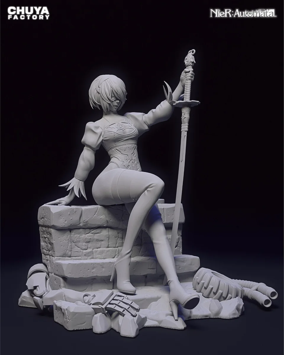 2B | Fan Art | 3D Printed Resin Model Garage Kit | *Un-Painted* | Chuya Factory 15