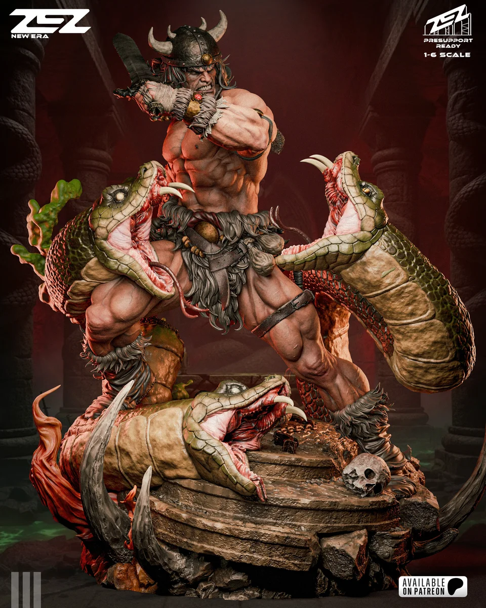 Conan | Fan Art | 3D Printed Resin Model Garage Kit | *Un-Painted* | ZEZ Studio 7