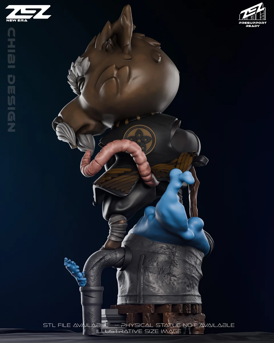 Chibi Master Splinter | Fan Art | 3D Printed Resin Model Garage Kit | *Un-Painted* | ZEZ Studio 3