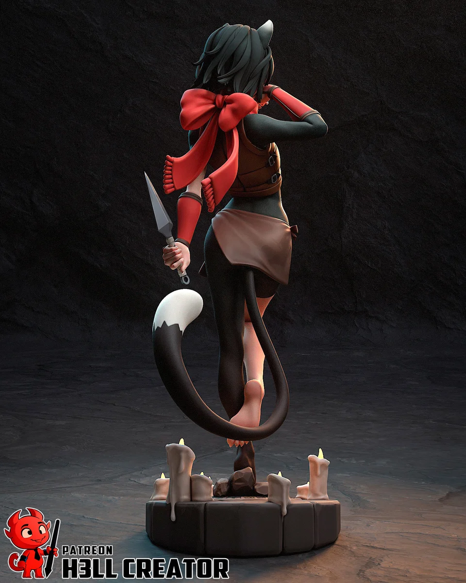 Izutsumi | Fan Art | 3D Printed Resin Model Garage Kit | *Un-Painted* | H3LL Creator 8
