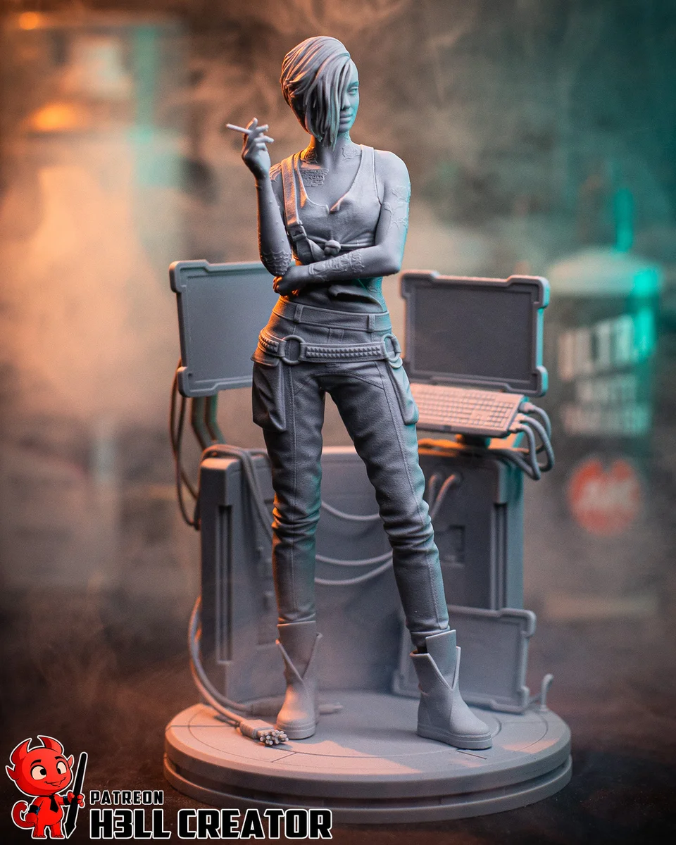 Judy Alvarez | Fan Art | 3D Printed Resin Model Garage Kit | *Un-Painted* | H3LL Creator 10