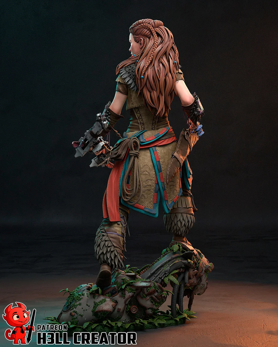 Aloy | Fan Art | 3D Printed Resin Model Garage Kit | *Un-Painted* | H3LL Creator 8