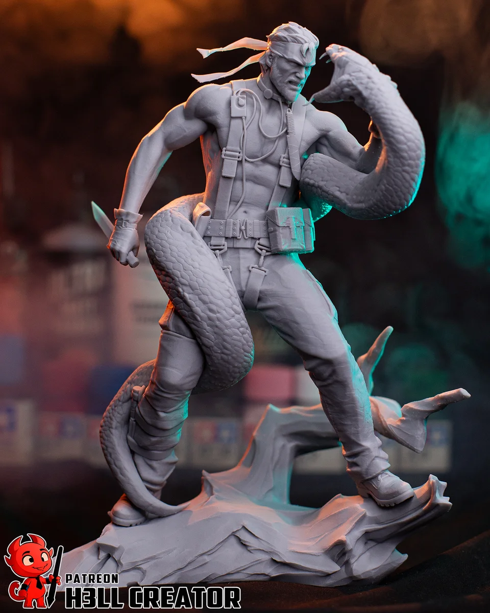 Big Boss | Fan Art | 3D Printed Resin Model Garage Kit | *Un-Painted* | H3LL Creator 9