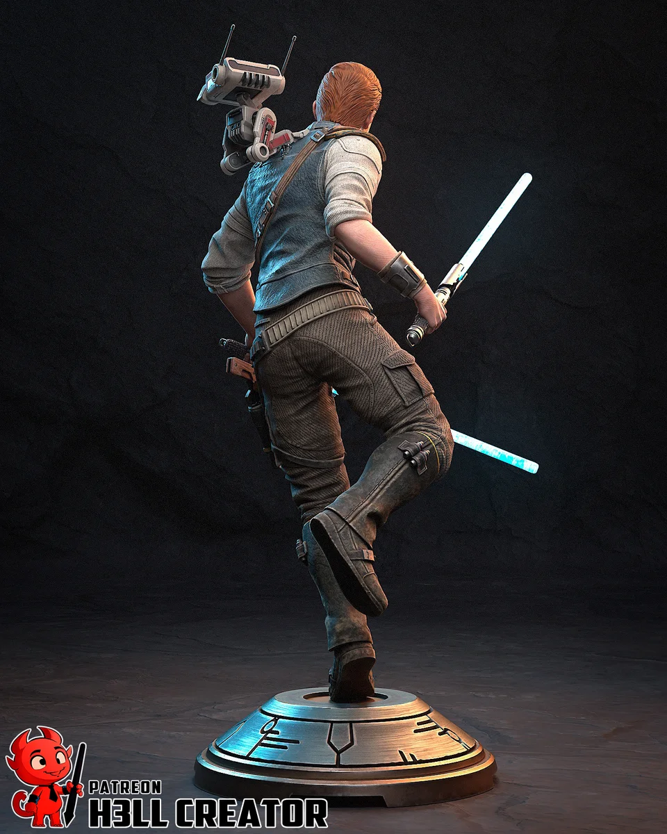 Cal Kestis | Fan Art | 3D Printed Resin Model Garage Kit | *Un-Painted* | H3LL Creator 8