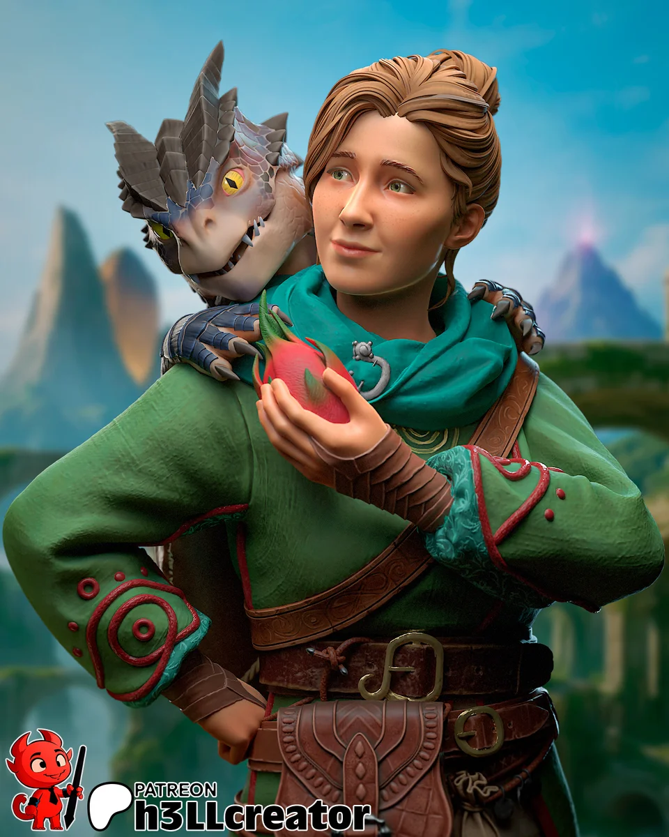 Zoe | Fan Art | 3D Printed Resin Model Garage Kit | *Un-Painted* | H3LL Creator