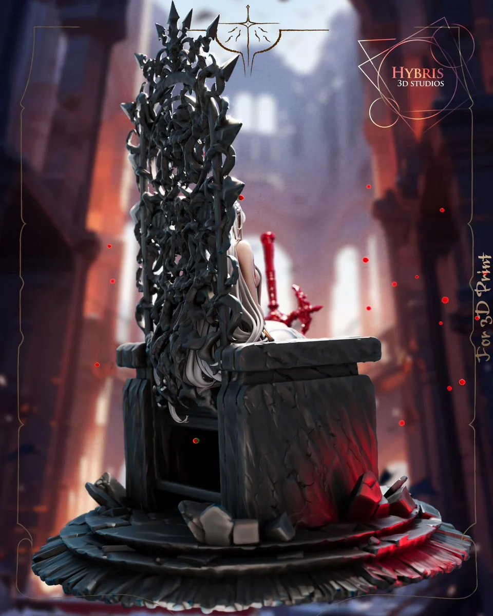 Tearful Queen | Fan Art | 3D Printed Resin Model Garage Kit | *Un-Painted* | Hybris Studios 6