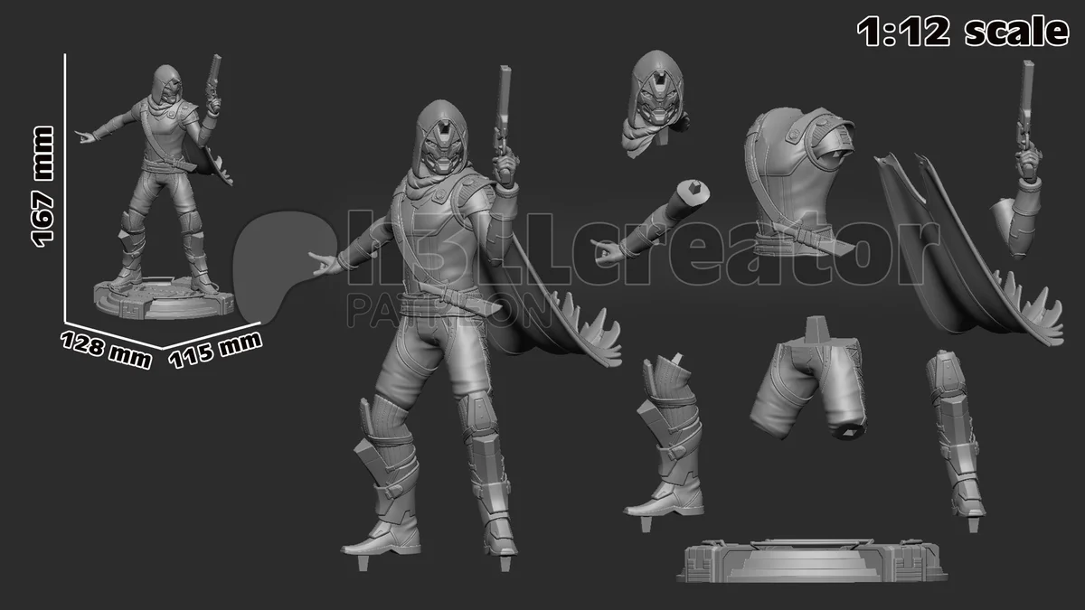 Cayde 6 | Fan Art | 3D Printed Resin Model Garage Kit | *Un-Painted* | H3LL Creator 8