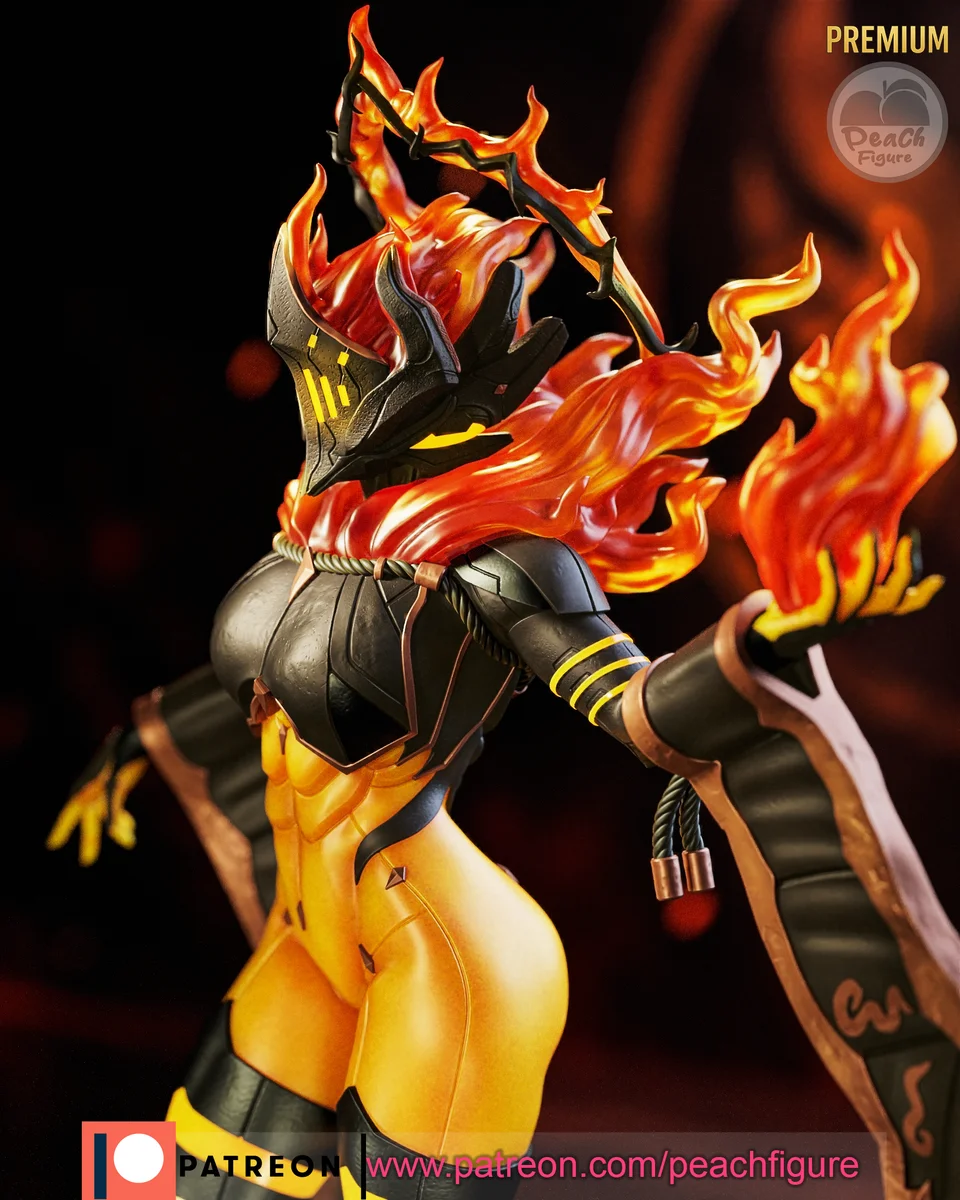 Ember Heirloom | Fan Art | 3D Printed Resin Model Garage Kit | *Un-Painted* | Peach Figure 4