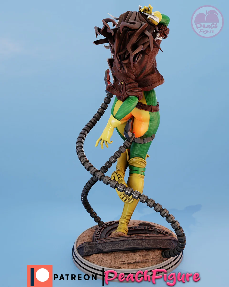 Rogue | Fan Art | 3D Printed Resin Model Garage Kit | *Un-Painted* | Peach Figure 4