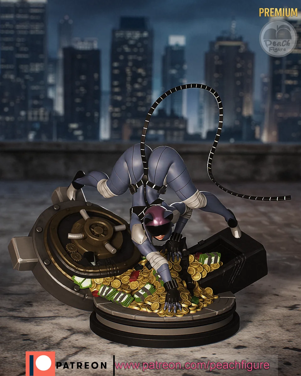 Absolute Catwoman | Fan Art | 3D Printed Resin Model Garage Kit | *Un-Painted* | Peach Figure 5