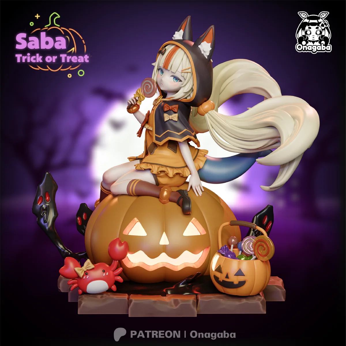 Halloween Saba | Fan Art | 3D Printed Resin Model Garage Kit | *Un-Painted* | ONAGABA 11