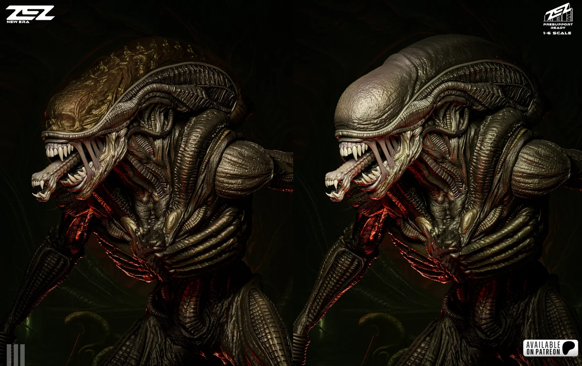 Xenomorph | Fan Art | 3D Printed Resin Model Garage Kit | *Un-Painted* | ZEZ Studio 16