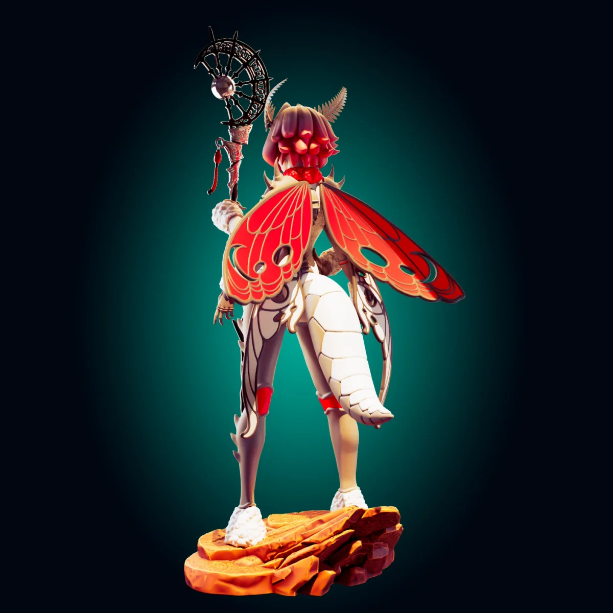 Moth Girl | Fan Art | 3D Printed Resin Model Garage Kit | *Un-Painted* | Officer Rhu 2