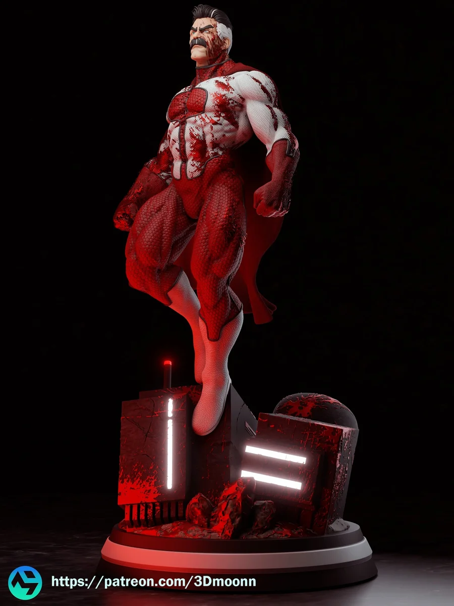 Omni Man | Fan Art | 3D Printed Resin Model Garage Kit | *Un-Painted* | 3DMoonn 3