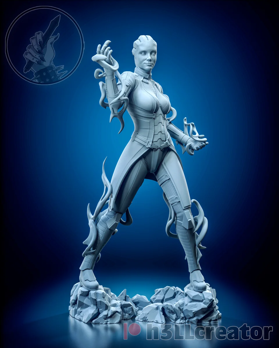 Liara Remake | Fan Art | 3D Printed Resin Model Garage Kit | *Un-Painted* | H3LL Creator 4