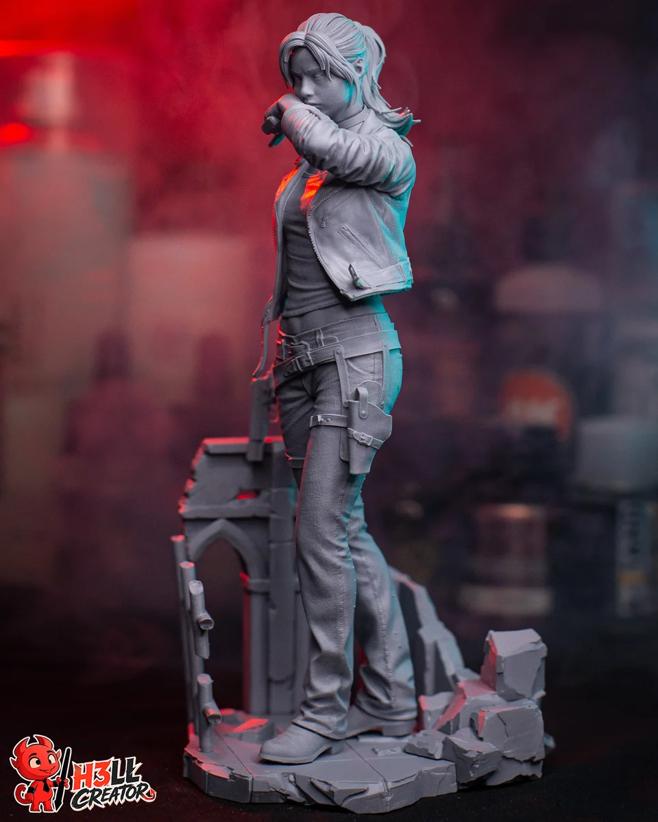 Claire Redfield | Fan Art | 3D Printed Resin Model Garage Kit | *Un-Painted* | H3LL Creator 10