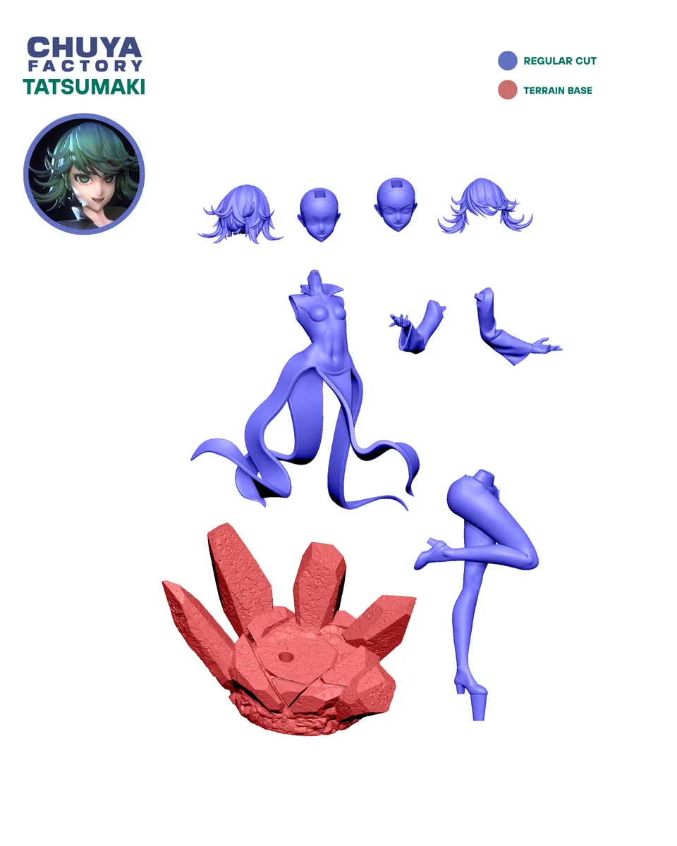 Tatsumaki | Fan Art | 3D Printed Resin Model Garage Kit | *Un-Painted* | Chuya Factory 13