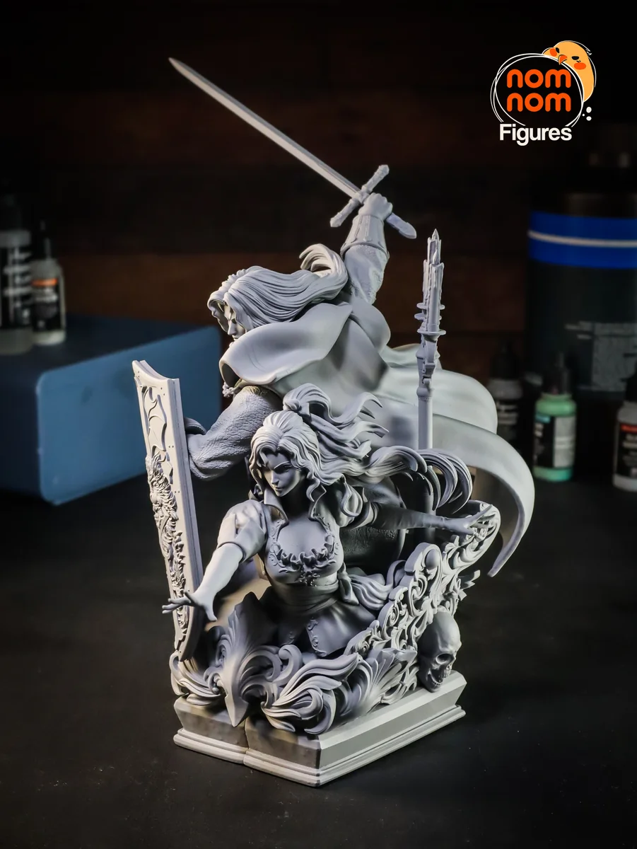 Alucard x Maria | Fan Art | 3D Printed Resin Model Garage Kit | *Un-Painted* | Nomnom 9