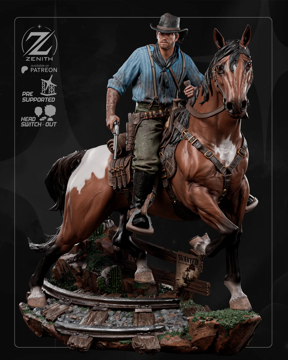 Arthur Morgan | Fan Art | 3D Printed Resin Model Garage Kit | *Un-Painted* | Zenith Studios