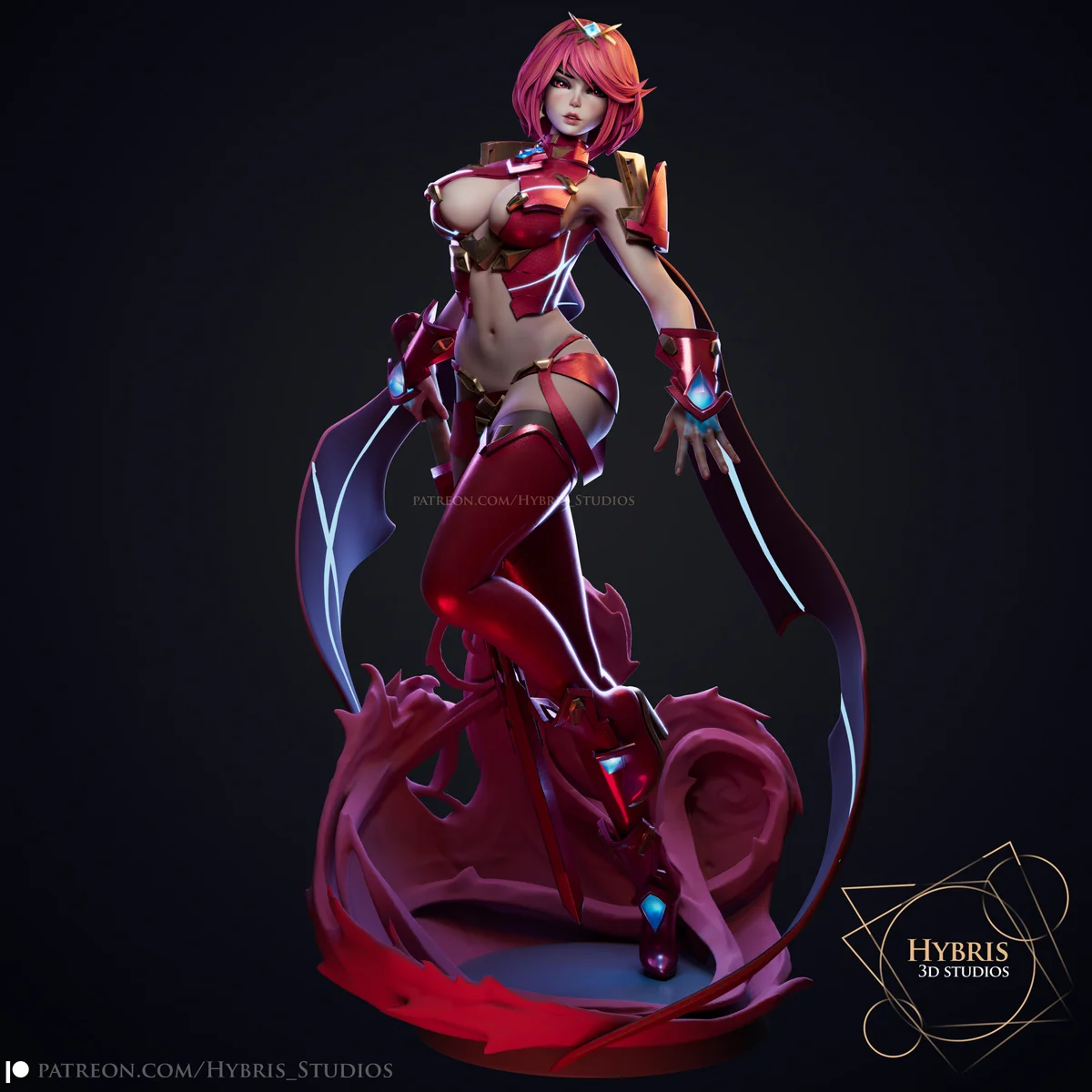 Pyra | Fan Art | 3D Printed Resin Model Garage Kit | *Un-Painted* | Hybris Studios 3
