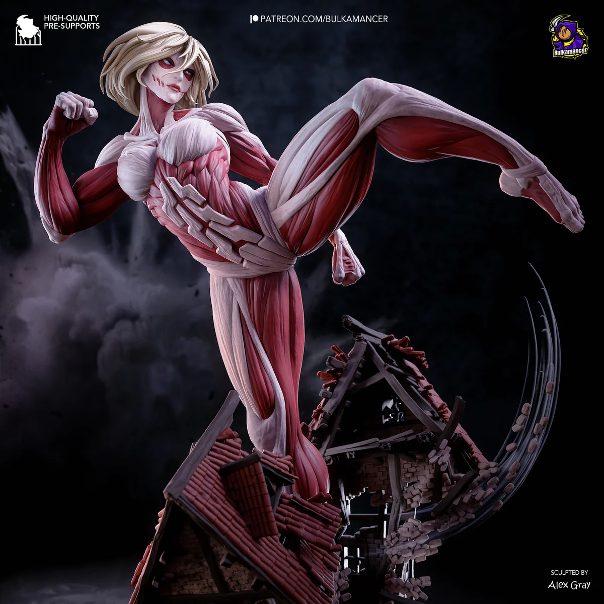 Female Titan | Fan Art | 3D Printed Resin Model Garage Kit | *Un-Painted* | Bulkamancer 9