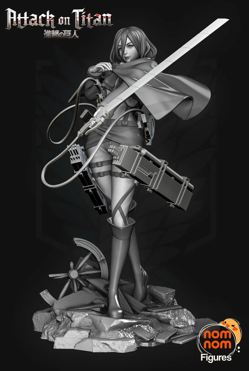 Mikasa Ackerman | Fan Art | 3D Printed Resin Model Garage Kit | *Un-Painted* | Nomnom