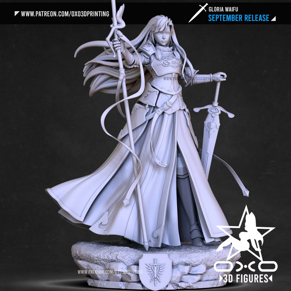 Gloria | Fan Art | 3D Printed Resin Model Garage Kit | *Un-Painted* | OXO3D 5