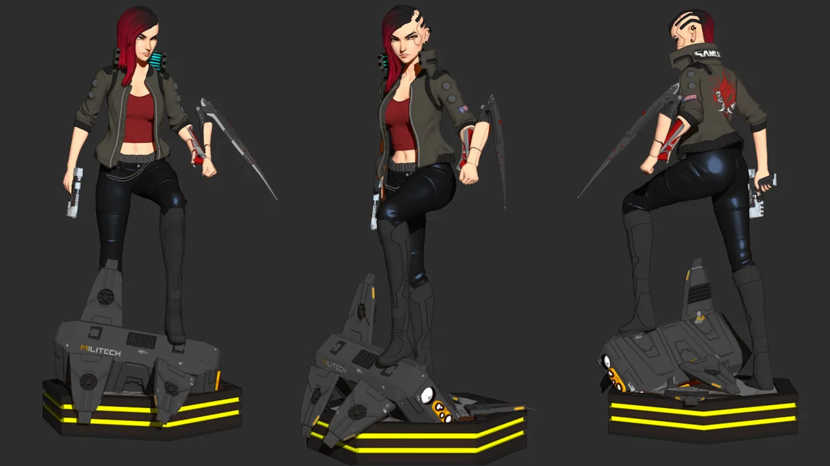 V - Cyberpunk 2077 | Fan Art | 3D Printed Resin Model Garage Kit | *Un-Painted* | Inaki Sculpts 4