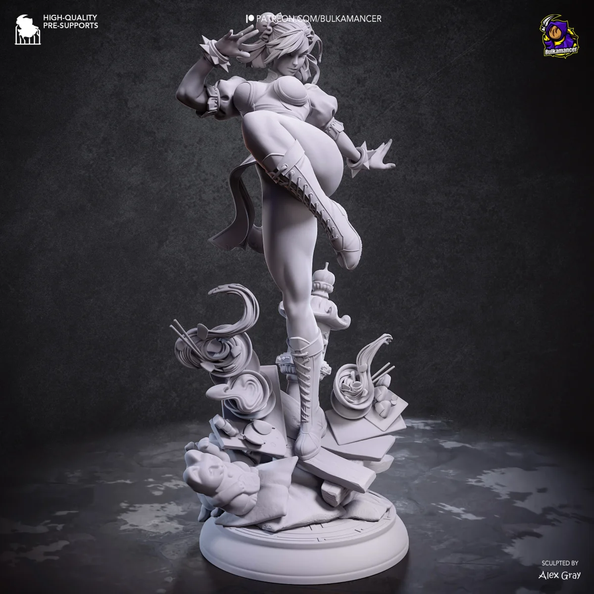 Chun-Li | Fan Art | 3D Printed Resin Model Garage Kit | *Un-Painted* | Bulkamancer 7