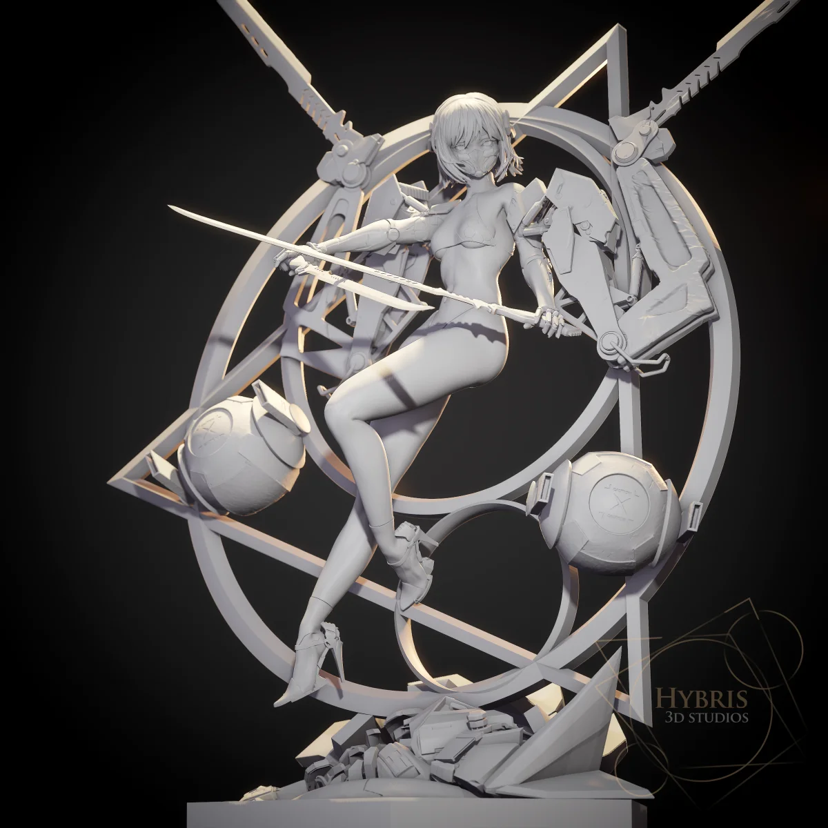 Project Code Snow | Fan Art | 3D Printed Resin Model Garage Kit | *Un-Painted* | Hybris Studios 3