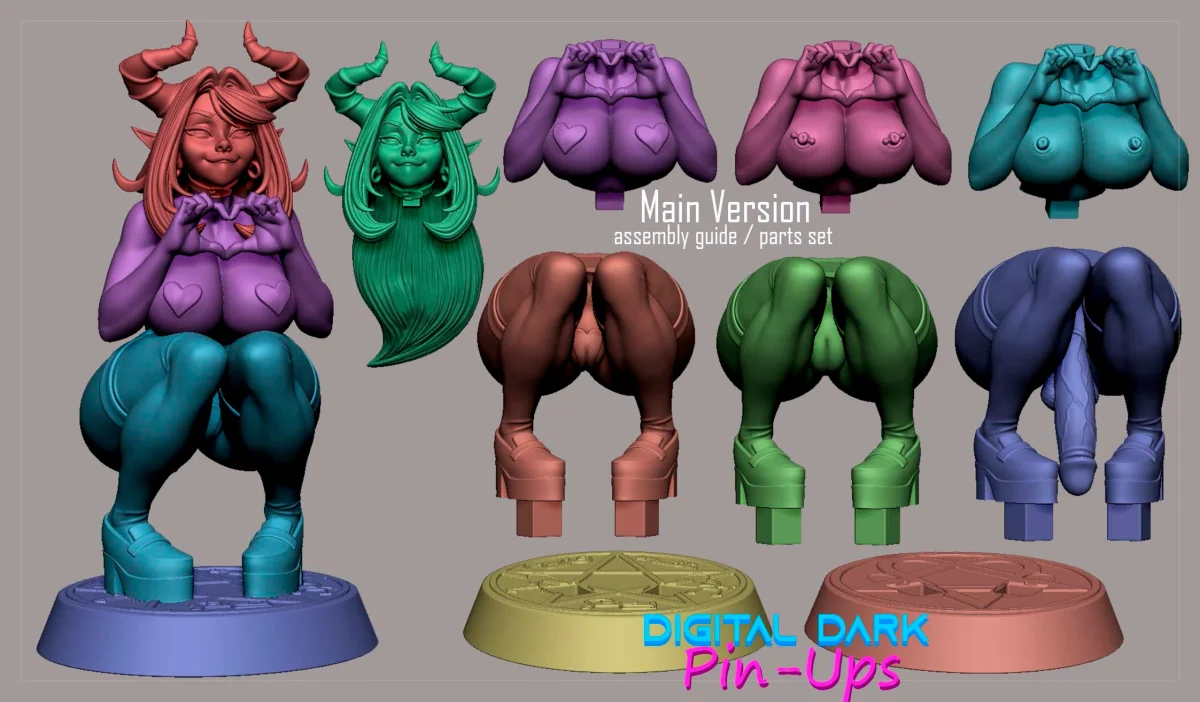 Ruby Succubus | Fan Art | 3D Printed Resin Model Garage Kit | *Un-Painted* | Digital Dark 5