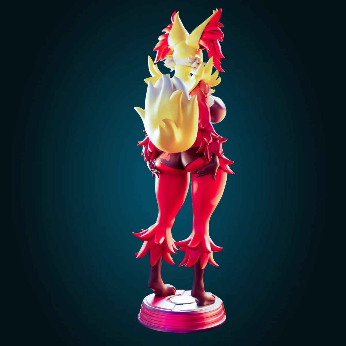 Delphox | Fan Art | 3D Printed Resin Model Garage Kit | *Un-Painted* | Officer Rhu 5