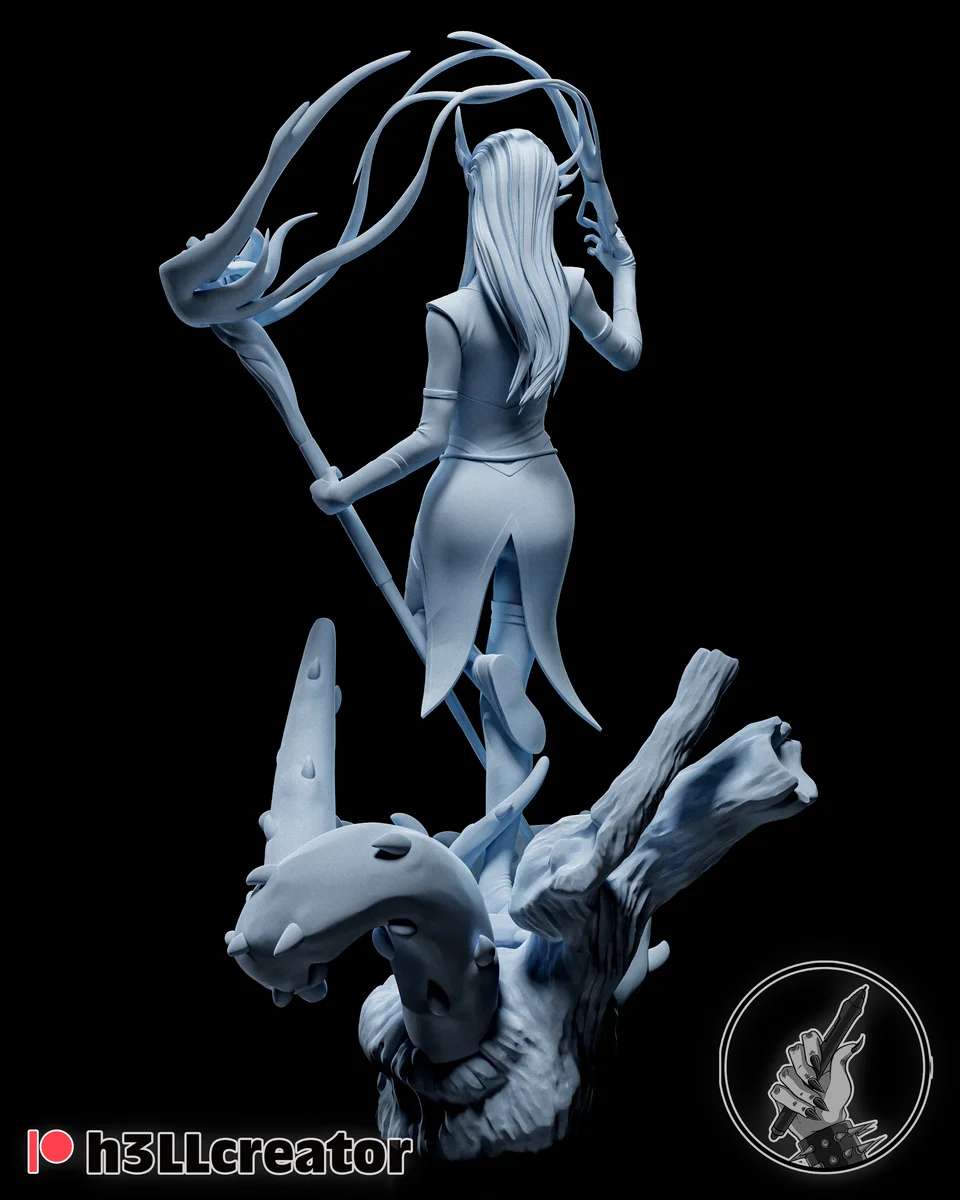 Keyleth | Fan Art | 3D Printed Resin Model Garage Kit | *Un-Painted* | H3LL Creator 6
