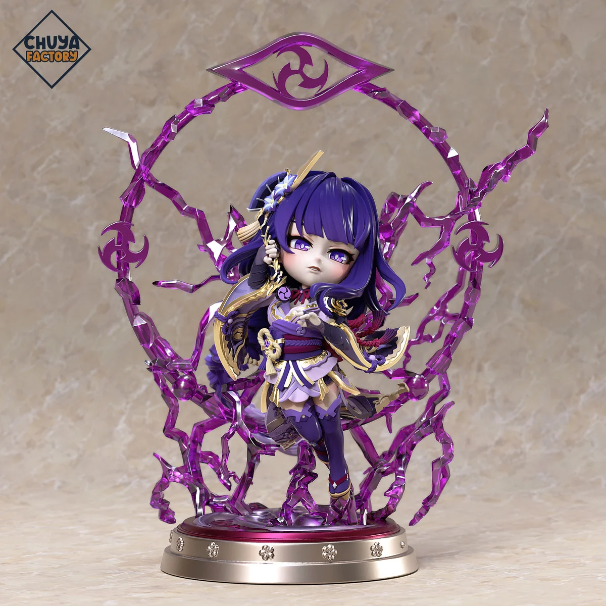Chibi Raiden Shogun | Fan Art | 3D Printed Resin Model Garage Kit | *Un-Painted* | Chuya Factory