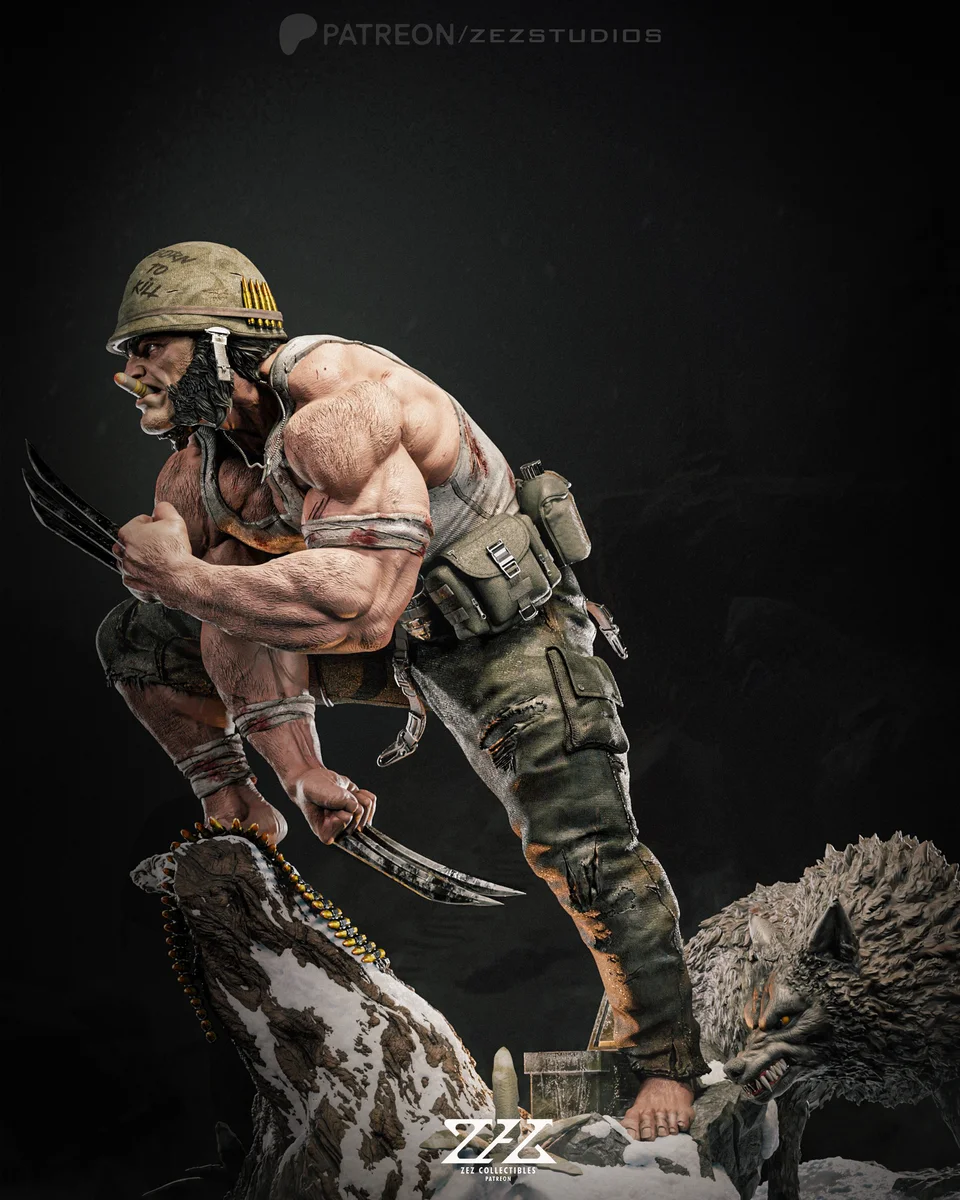 Wolverine | Fan Art | 3D Printed Resin Model Garage Kit | *Un-Painted* | ZEZ Studio 4