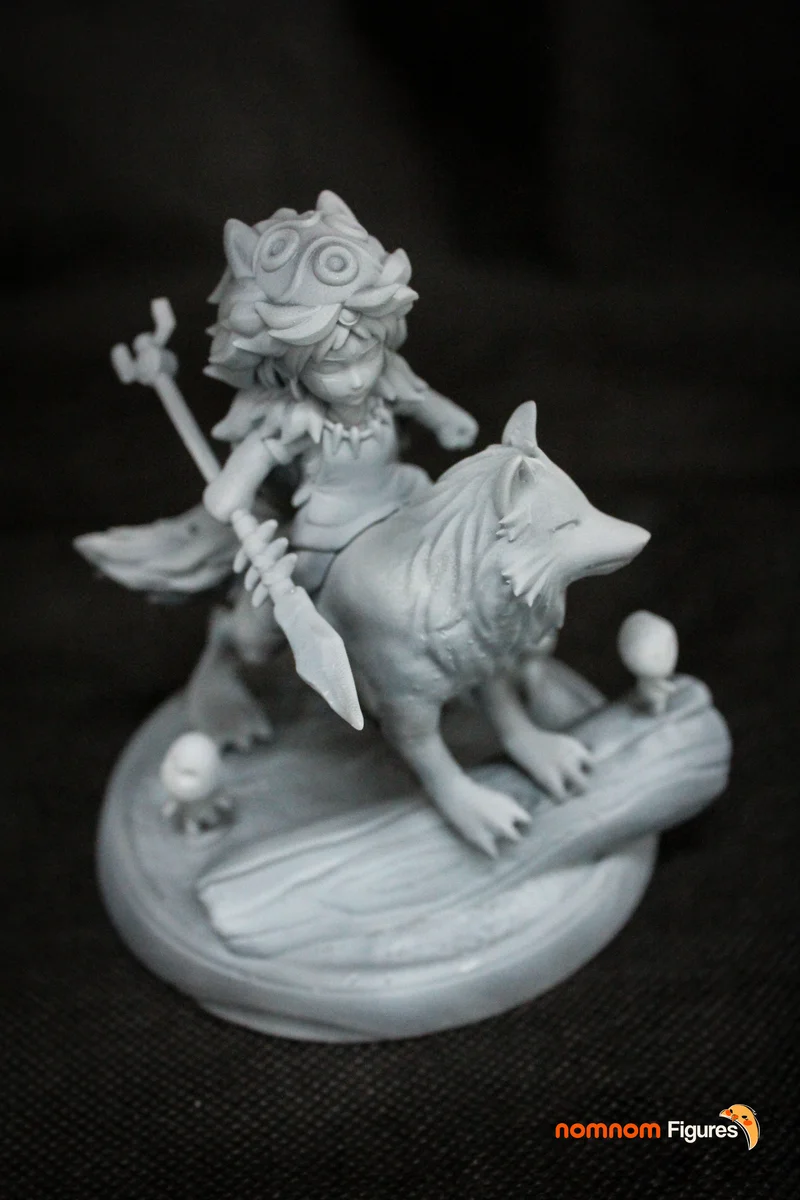 Chibi Princess Mononoke | Fan Art | 3D Printed Resin Model Garage Kit | *Un-Painted* | Nomnom 4