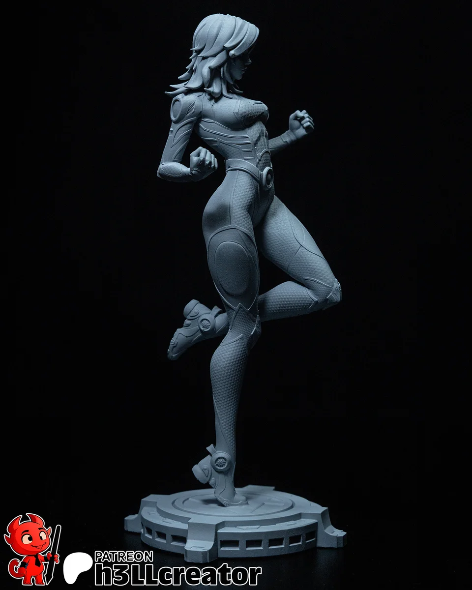 Invisible Woman | Fan Art | 3D Printed Resin Model Garage Kit | *Un-Painted* | H3LL Creator 11