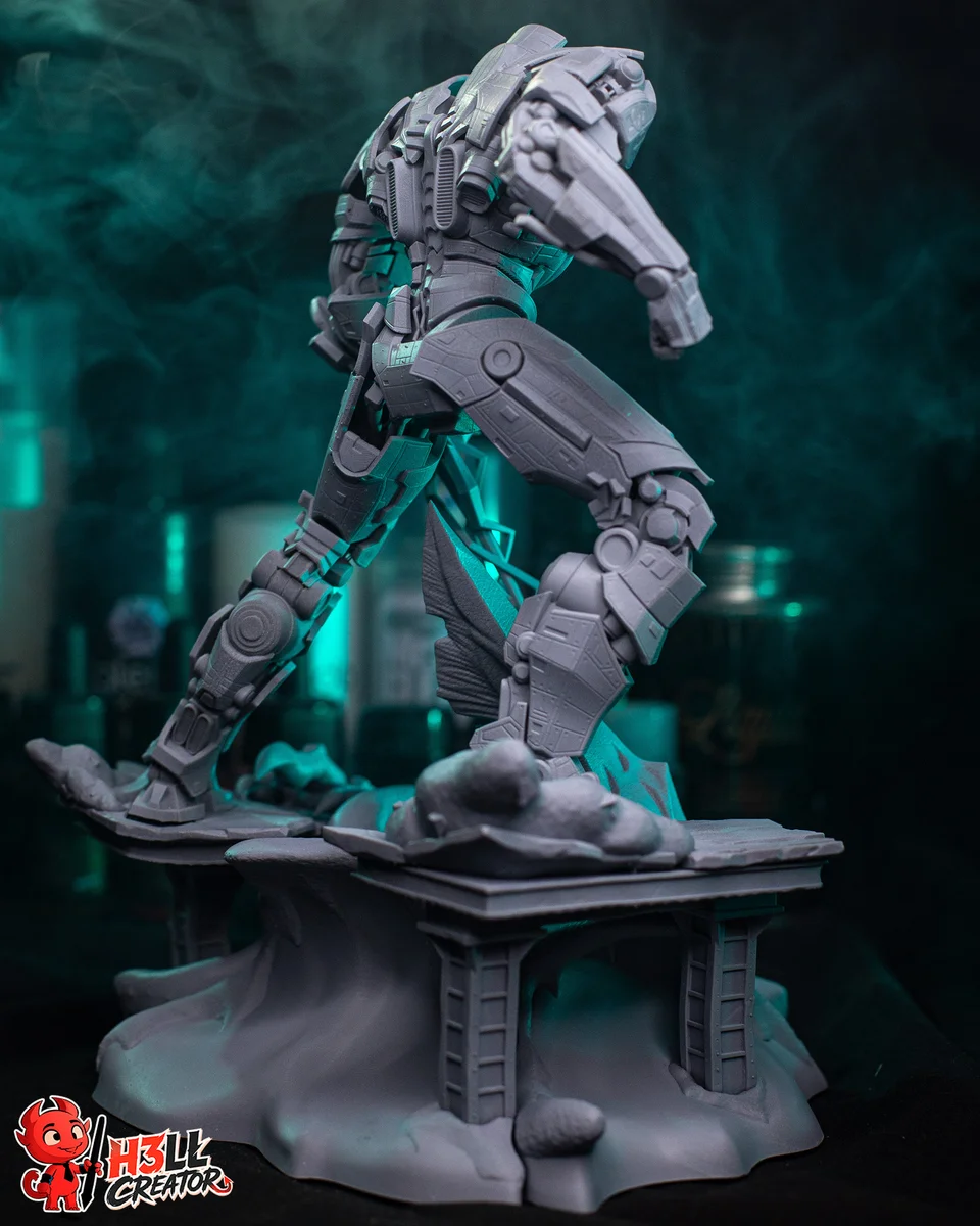 Gipsy Danger | Fan Art | 3D Printed Resin Model Garage Kit | *Un-Painted* | H3LL Creator 13
