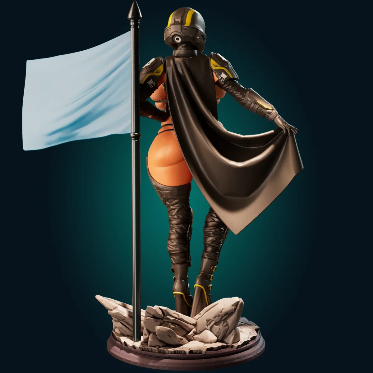 Helldivers Girl | Fan Art | 3D Printed Resin Model Garage Kit | *Un-Painted* | Officer Rhu 2