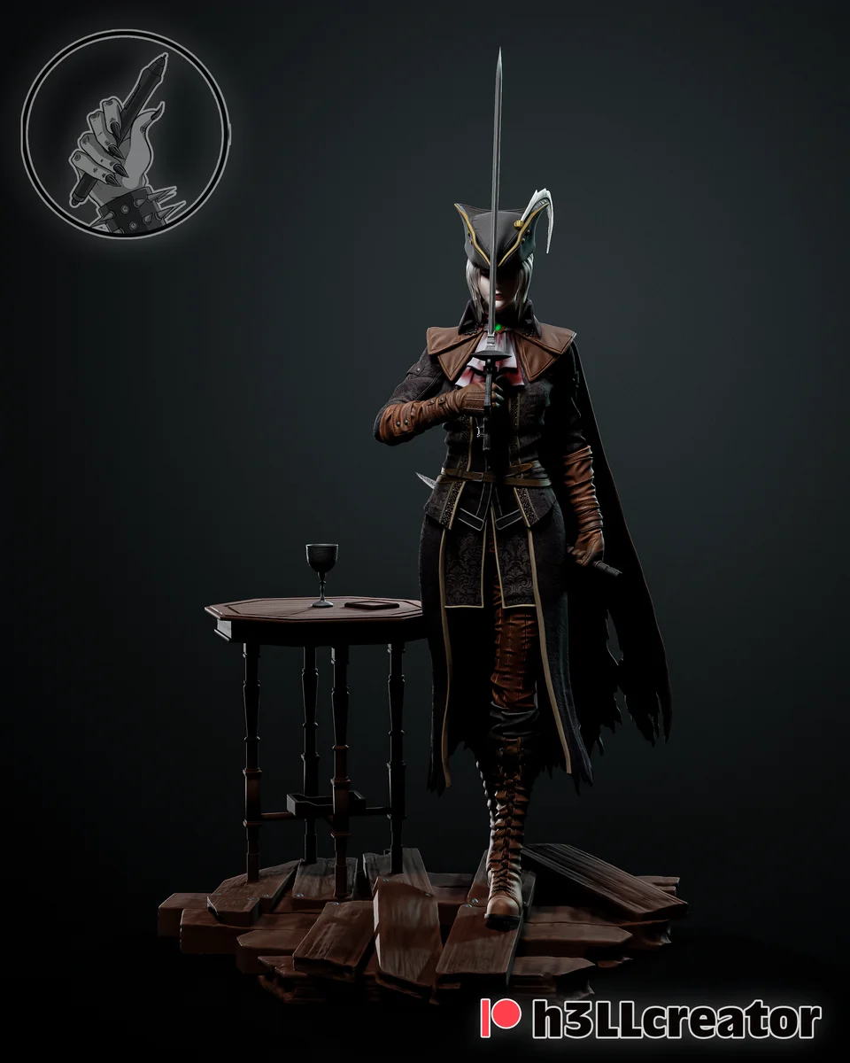 Lady Maria | Fan Art | 3D Printed Resin Model Garage Kit | *Un-Painted* | H3LL Creator