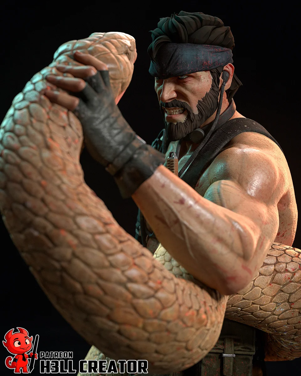 Big Boss | Fan Art | 3D Printed Resin Model Garage Kit | *Un-Painted* | H3LL Creator 6